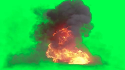 Flames of fire toward camera,transparent background