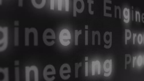 Prompt Engineering Grid Screen Motion Background