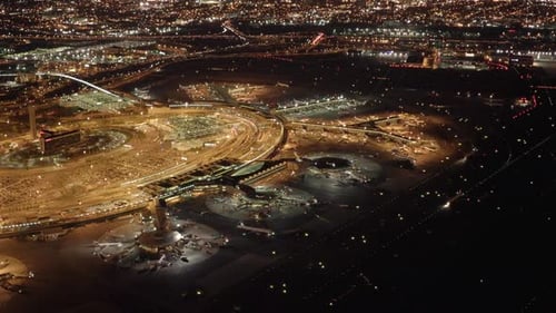Aviation Industry Air Travel Business Scene of Airplanes Landing at Airport