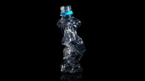 A Plastic Bottle is Spinning