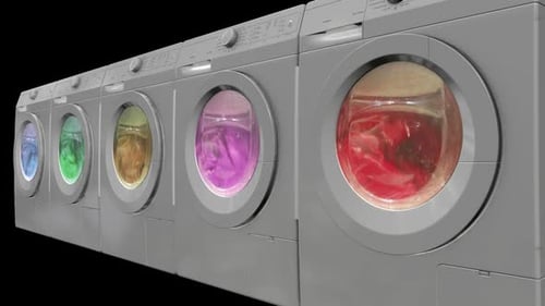 Bunte Wäsche in modernen Waschmaschinen