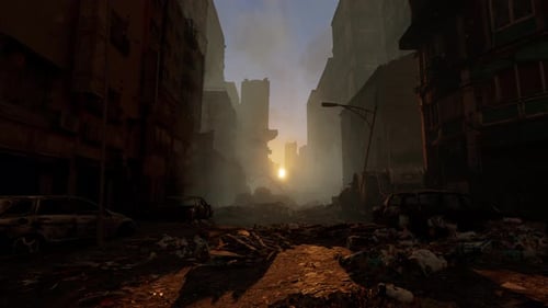 Destroyed Houses After A Rocket Attack On The City. Consequences After The Bombing Of The City