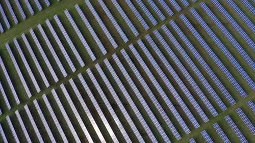 Luftaufnahme des Solarkraftwerks, Photovoltaik-Kraftwerks,