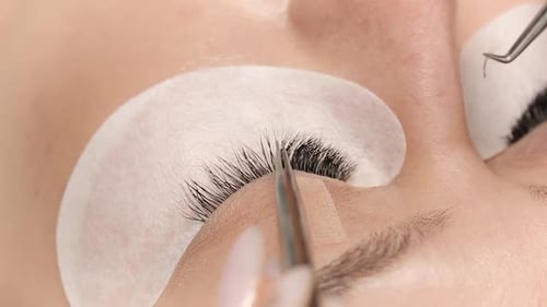 Eyelash Extensions Close-up Beauty Treatment