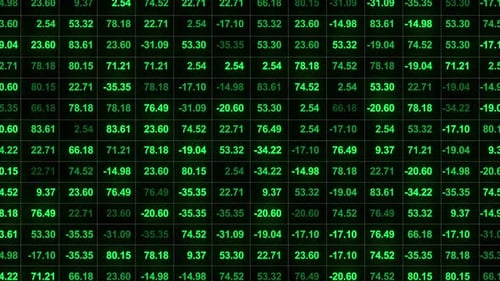 Green Digital Stock Market Numbers
