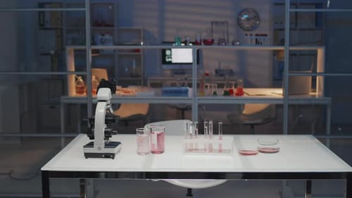 Science Lab at Night
