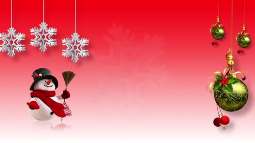 Fond de boucle d'animation de Noël rouge