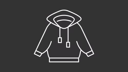 Minimalist Flat Design Hoodie Clothing Icon Animation