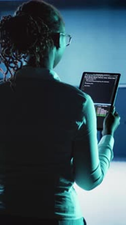 Vertical Video Engineer Coding in Data Center