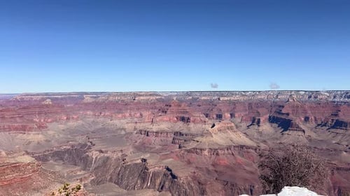 Breathtaking and Stunning View of the Grand Canyon Landscape Under a Clear Blue Sky
