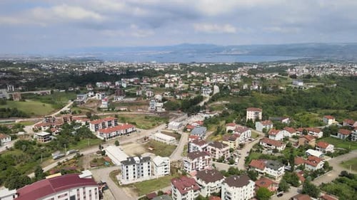 aerial city landscape