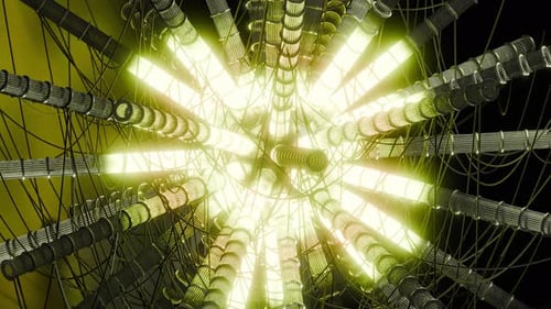 Satisfying Loop of 3D Neon Lights Dance