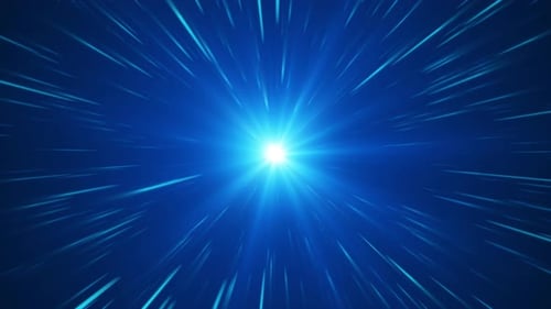 4K 3D animation. Abstract Hyper Jump into Another Galaxy. Creative Cosmic Background