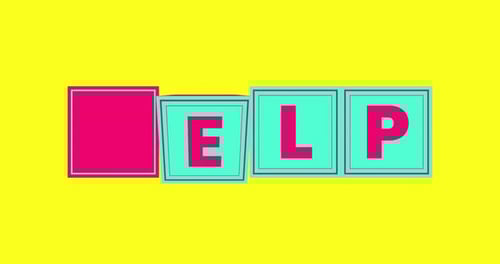 Dynamic Text Reveal with Colorful Geometric Blocks