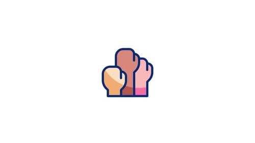 Diversity and Unity Raised Fists Animation