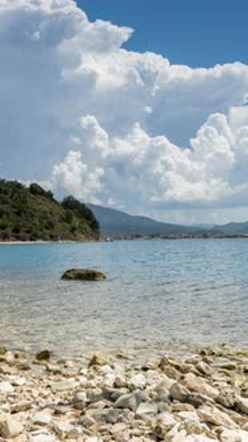 Wild Beach in Greece in Vertical