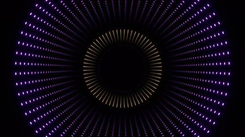 Violetter und gelber blinkender Neonpulsationshintergrund VJ Loop In 4K