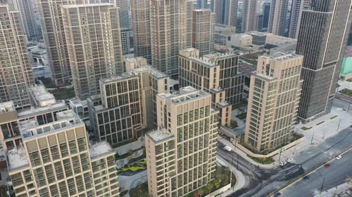 Panoramic city skyline in Hangzhou china