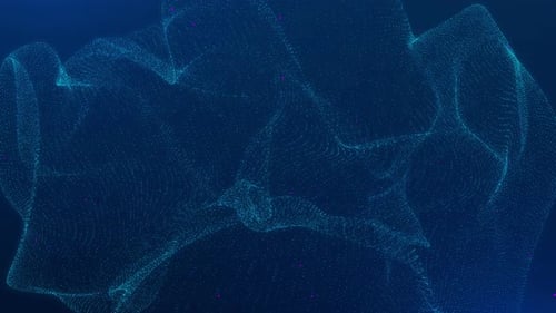 Dynamic Digital Particle Wave Abstract Background