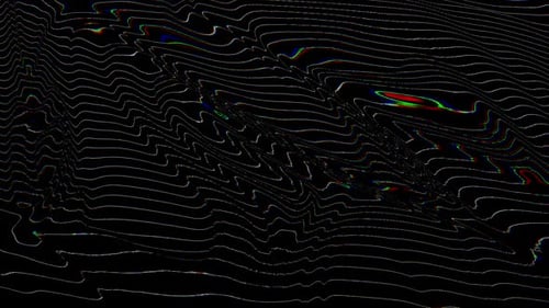 Abstract Glitch Waveform Lines Background Loop