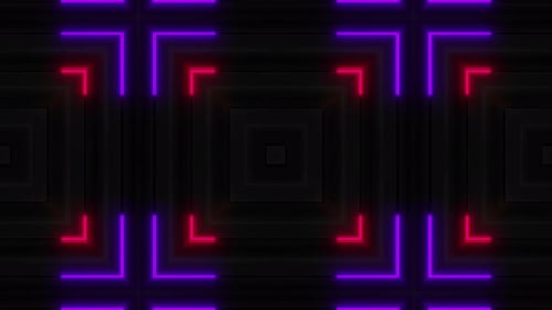 4 K Colored Neon Pattern Loop 11