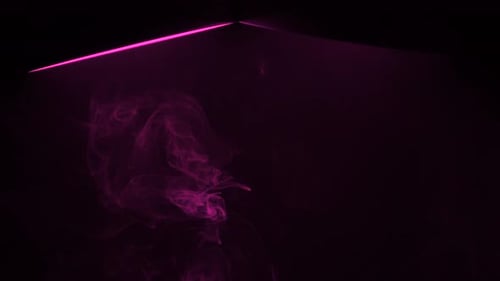 Atmospheric Light Pink Smoke on Black Background