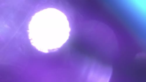 Abstract Circles of Colorful Light Display