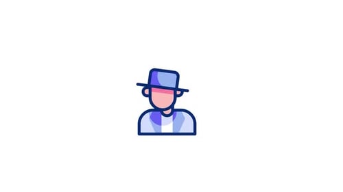 Modern Person with Hat Nodding Animation