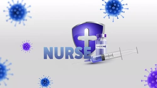 Health Infographic Icon Nurse Background Animation