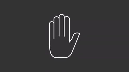Minimalist Animated Hand Outline Icon