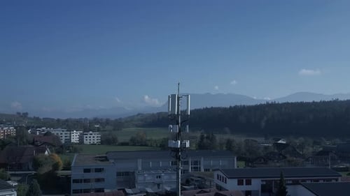 A Telecommunication Tower That Provides an Amazing View Over a Serene and Beautiful Landscape