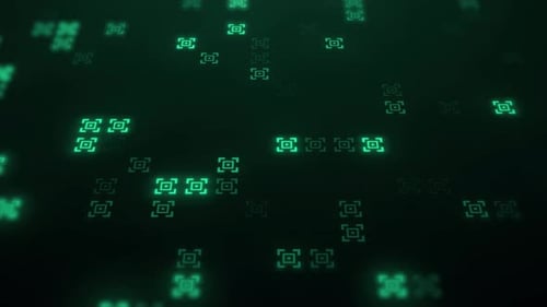 Contexte de transfert de données numériques par ordinateur, analyse de données informatiques numériques futuriste, vert numérique