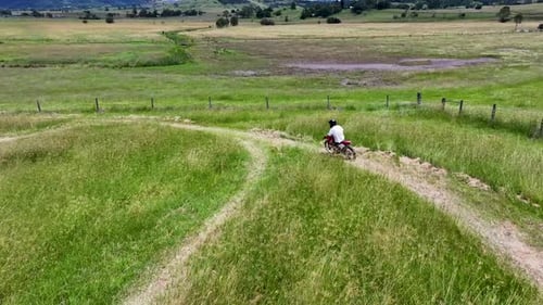 Dirt Bike Drone Follow Close