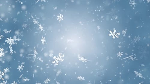 Christmas Snowflake Falling Background Loop V5