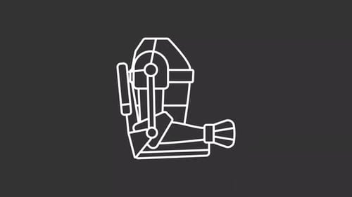 Exoskeleton white line animation
