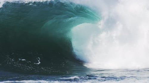 Majestic Ocean Wave Building and Cresting