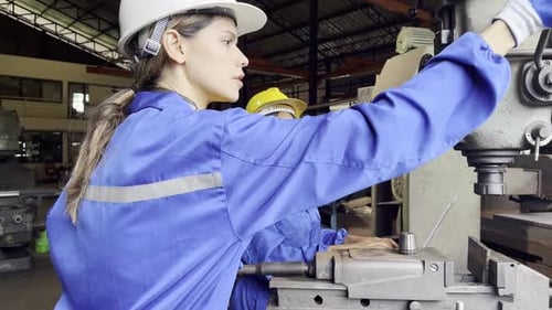 Lathe Metalwork Industry Worker