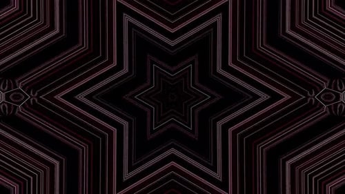 Pulsating Geometric Star Line Art Loop Background