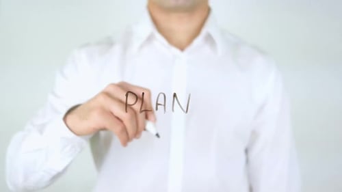 Writing Plan on a Clear Surface