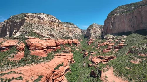 Luftaufnahme des Red Canyon, Vereinigte Staaten.