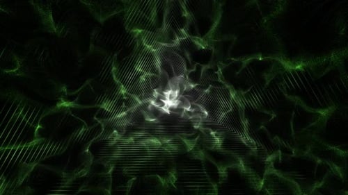 Grüne Tunnelpartikel auf Alpha