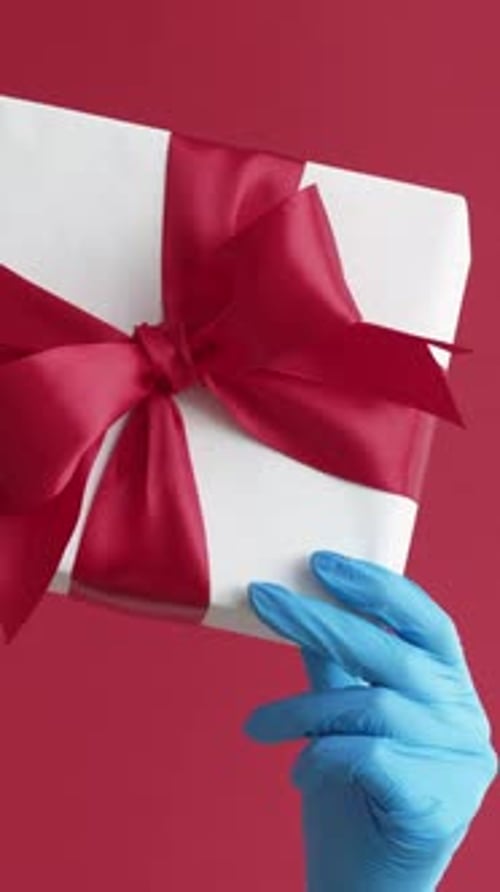 Vertical Birthday Gift Festive Box Hand Present