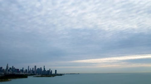 Chicago Waterfront City Skyline Timelapse
