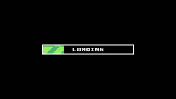 animation 8 bit loading bar animation on black background , Backgrounds ...