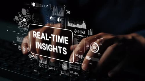 Clavier pratique avec informations en temps réel, visualisation des données et concept graphique numérique pour l'analyse