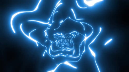 Dynamic glowing tunnel with endless lights creates futuristic journey