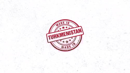 Sello de goma fabricado en Turkmenistán
