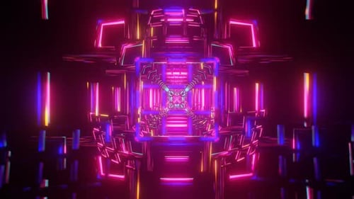 Colorful Strobe Neon Light Psychedelic Hypnotic VJ Seamless Loop Background