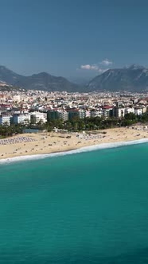 Vertical Video Aerial View of Patrol Boat Checking Documents
