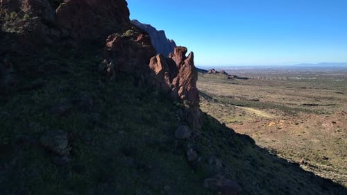 Vue aérienne de Superstition Mountain, États-Unis.